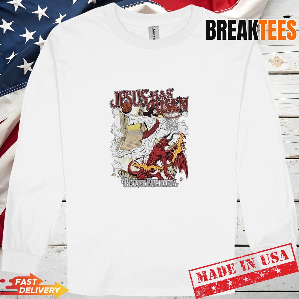 Jesus Has Risen vs Santa Devil Basketball T-Shirt