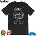 Jesus In My Heart Texans In My Veins Houston Football Faith Glitter Heart T Shirt