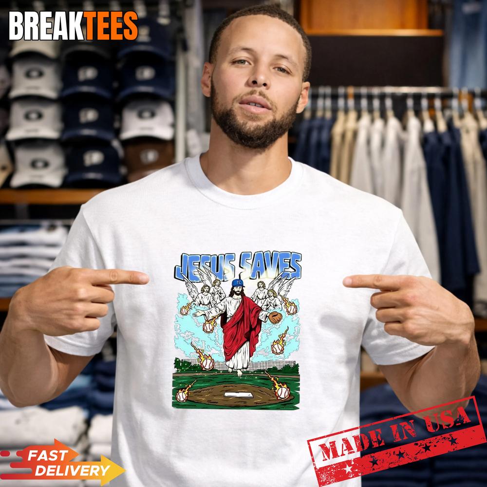 Jesus saves Christian Baseball Lovers T-Shirt