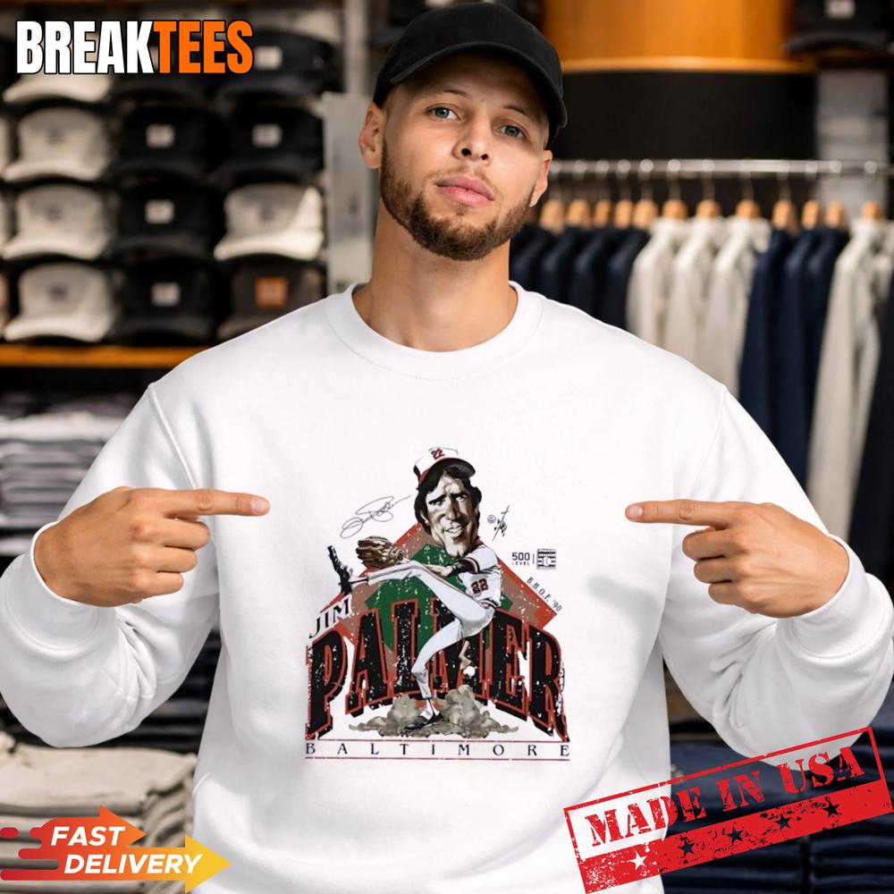 Jim Palmer Baltimore Orioles Bruce Stark Signature T-Shirt