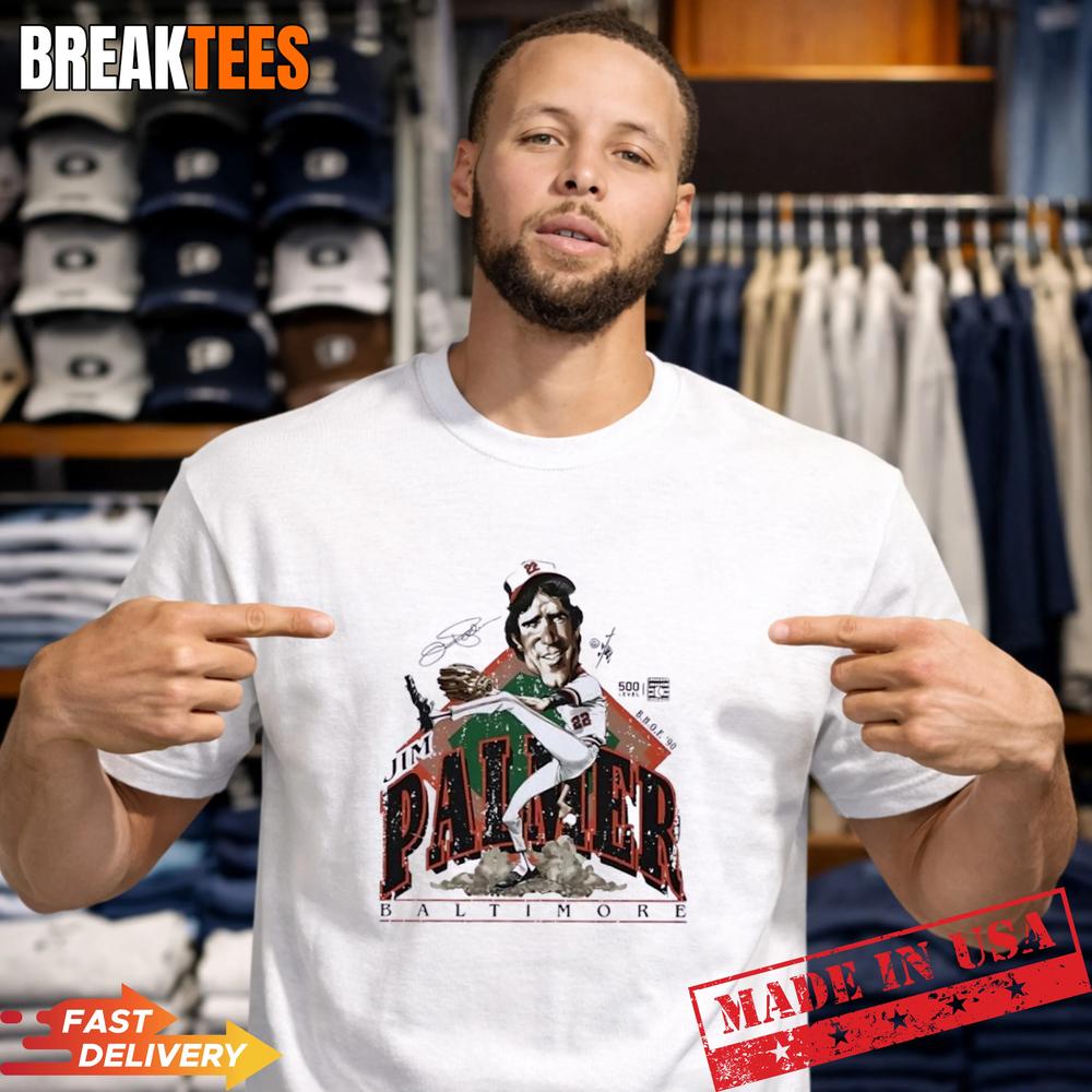 Jim Palmer Baltimore Orioles Bruce Stark Signature T-Shirt