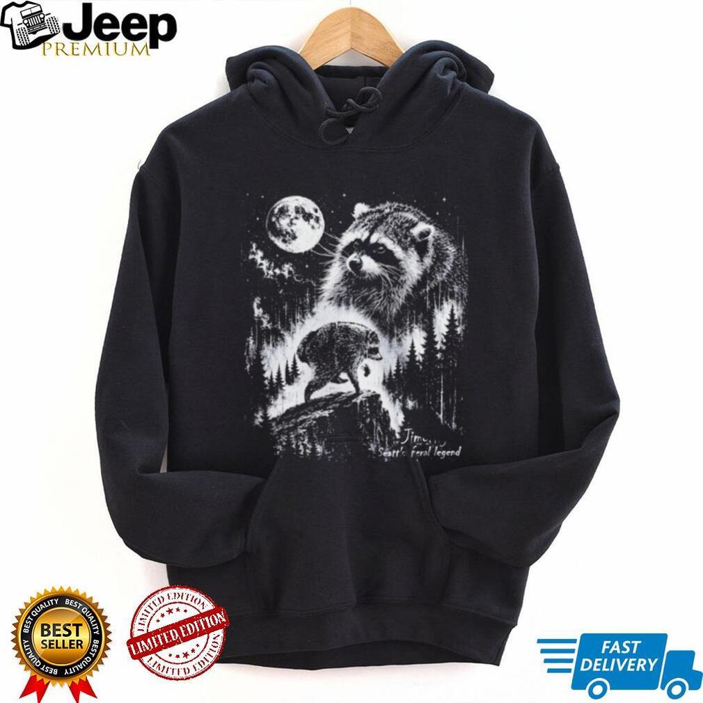 Jimothy Raccoon Seattle Feral Legend Moon Animal vintage shirt