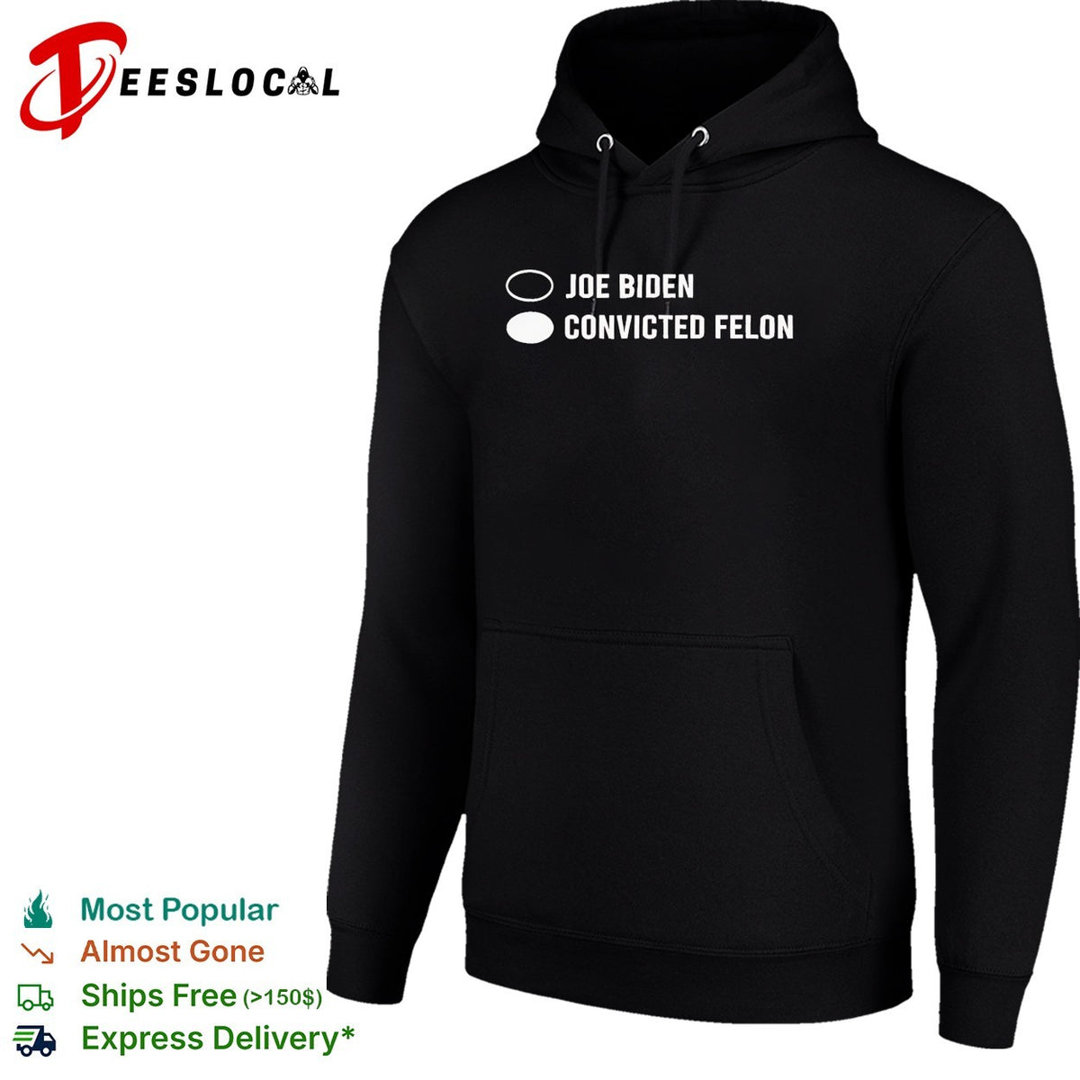Joe Biden Convicted Felon Ballot Selection Election Politics Humor Concept shirt