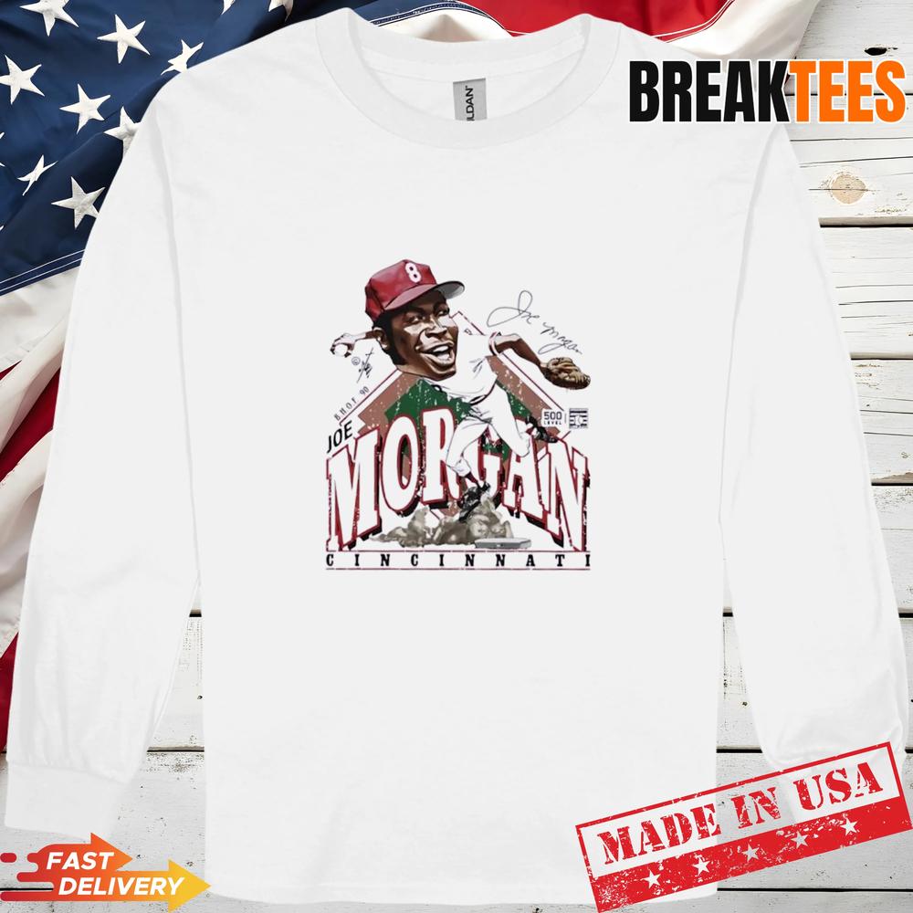 Joe Morgan Cincinnati Reds Bruce Stark Signature T-Shirt