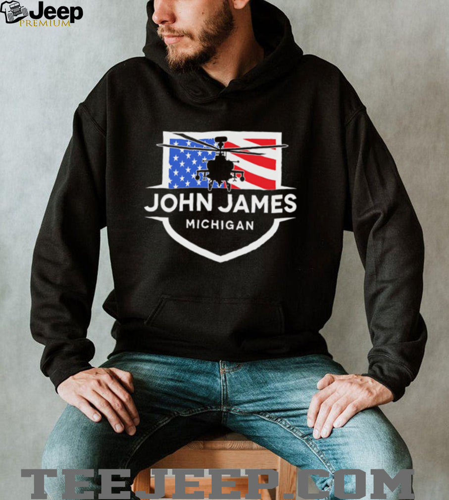 John James Michigan Helicopter Veteran T Shirt