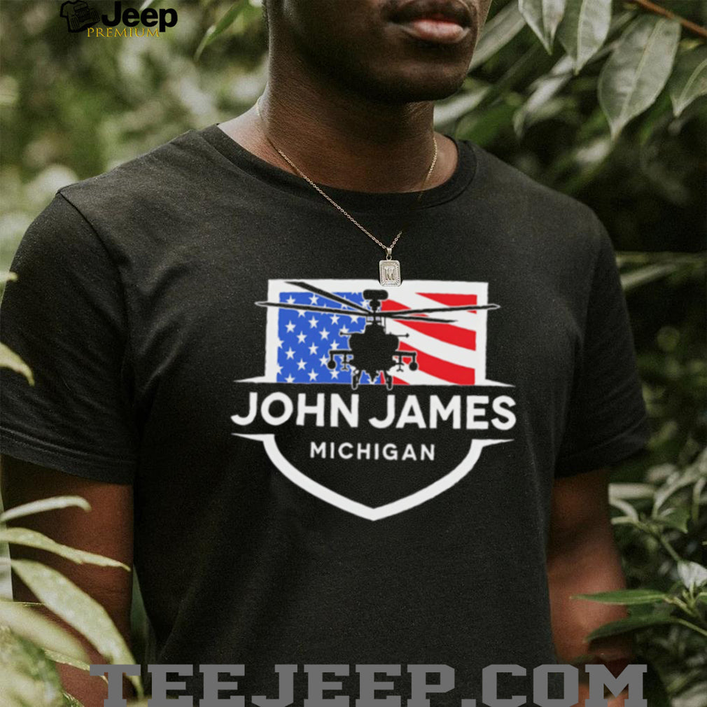 John James Michigan Helicopter Veteran T Shirt