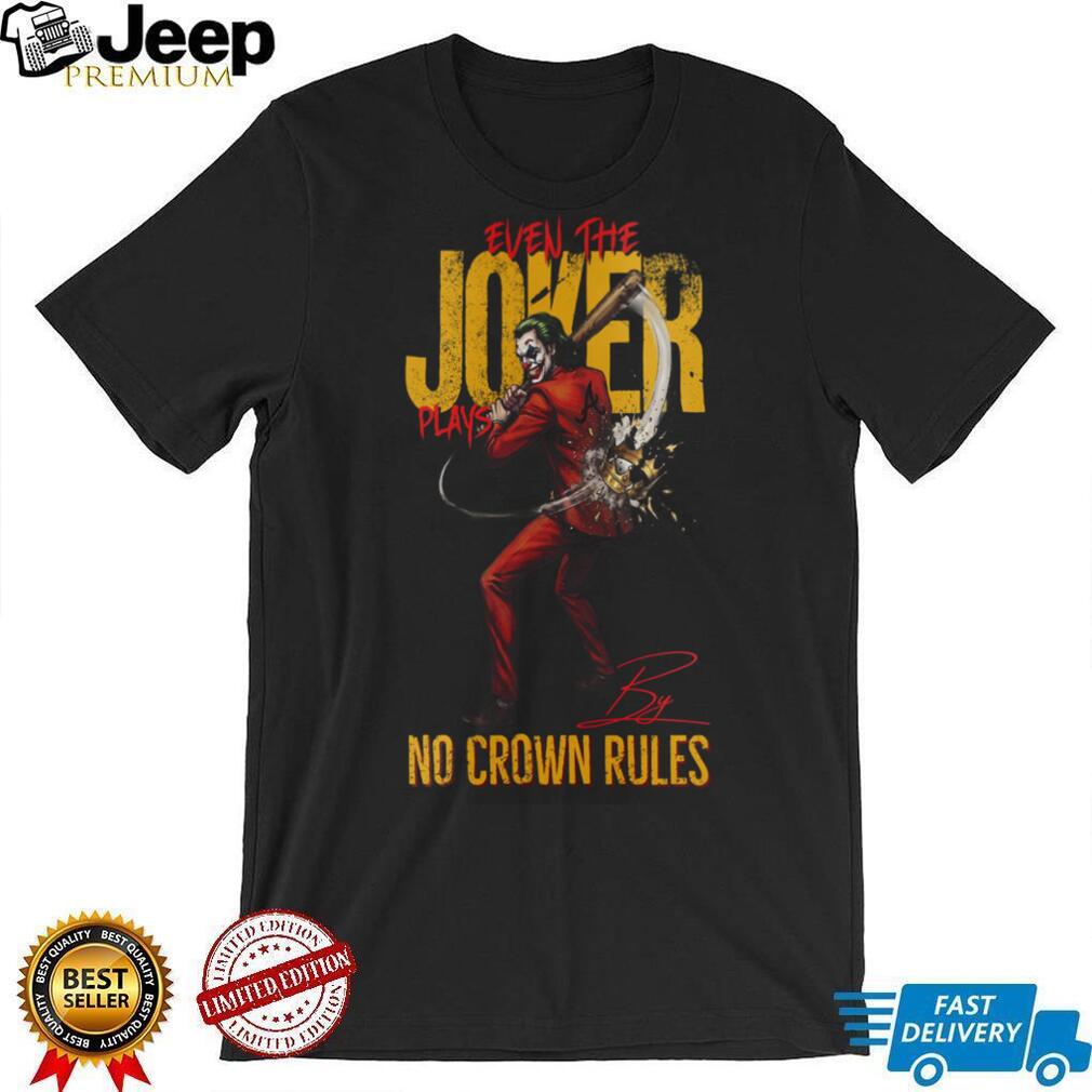 Joker No Crown Rules Atlanta Braves Baseball Jersey T Shirt