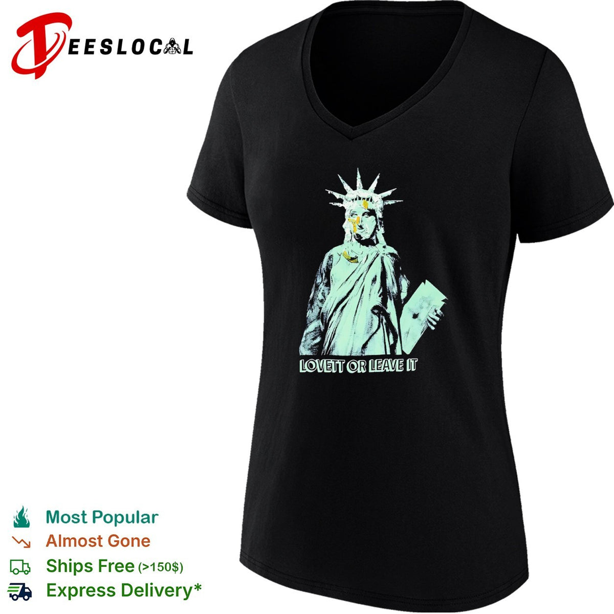 Jon Lovett Statue of Liberty Lovett or Leave It shirt