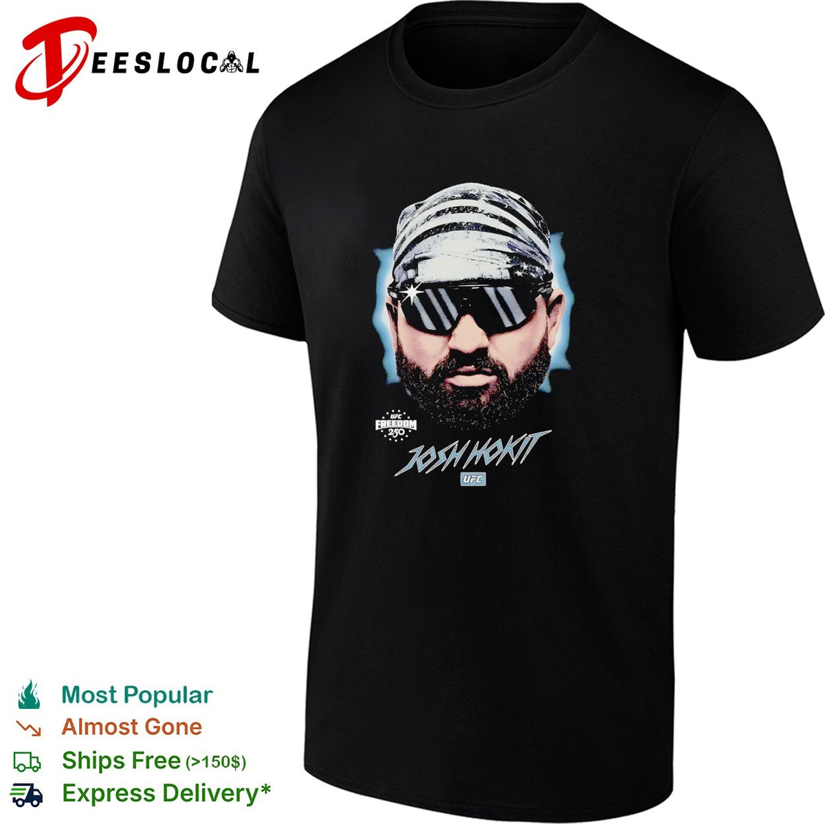 Josh Hokit UFC Freedom 250 Ultimate Fighting Championship big head poster shirt