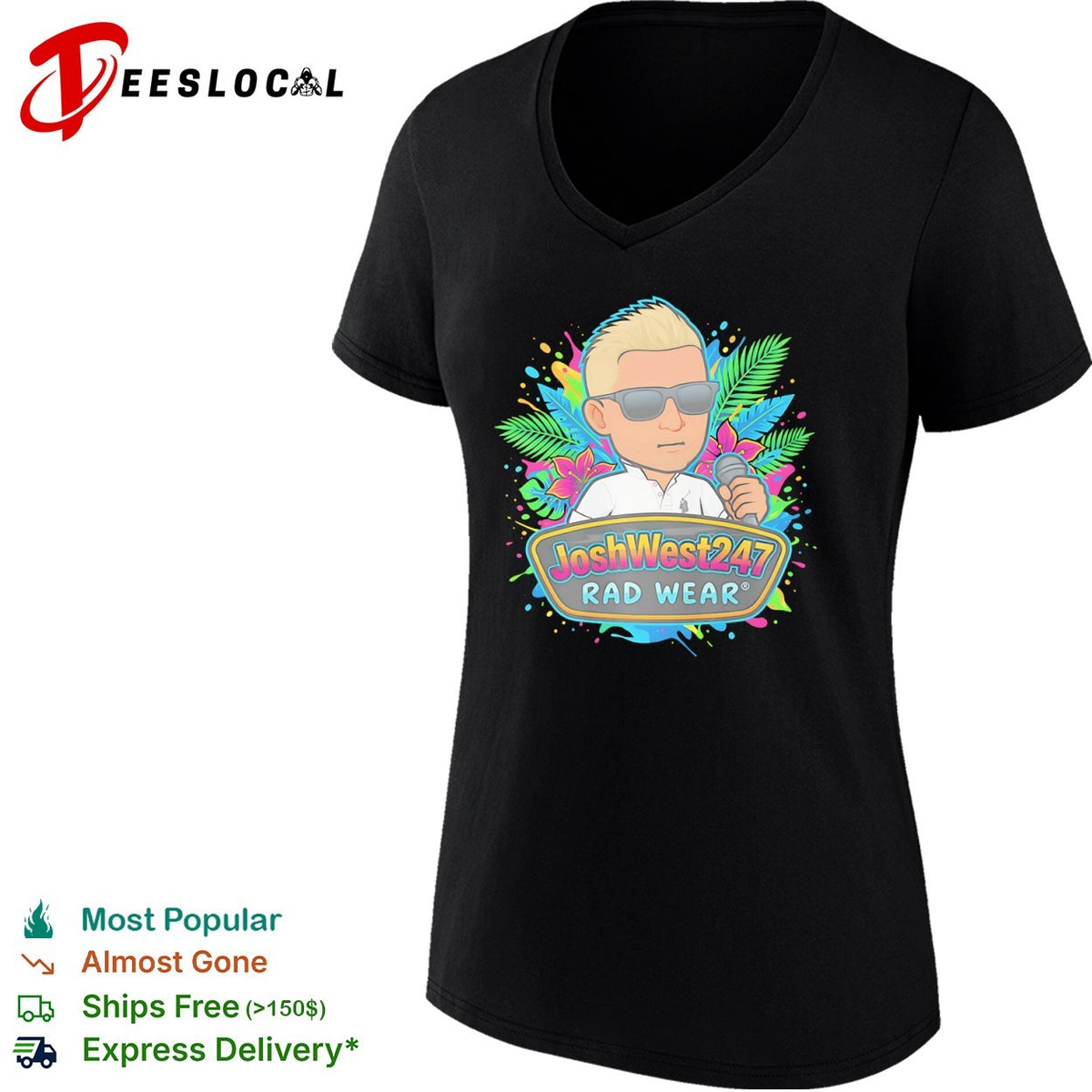 JoshWest247 Rad Wear tropical cartoon shirt