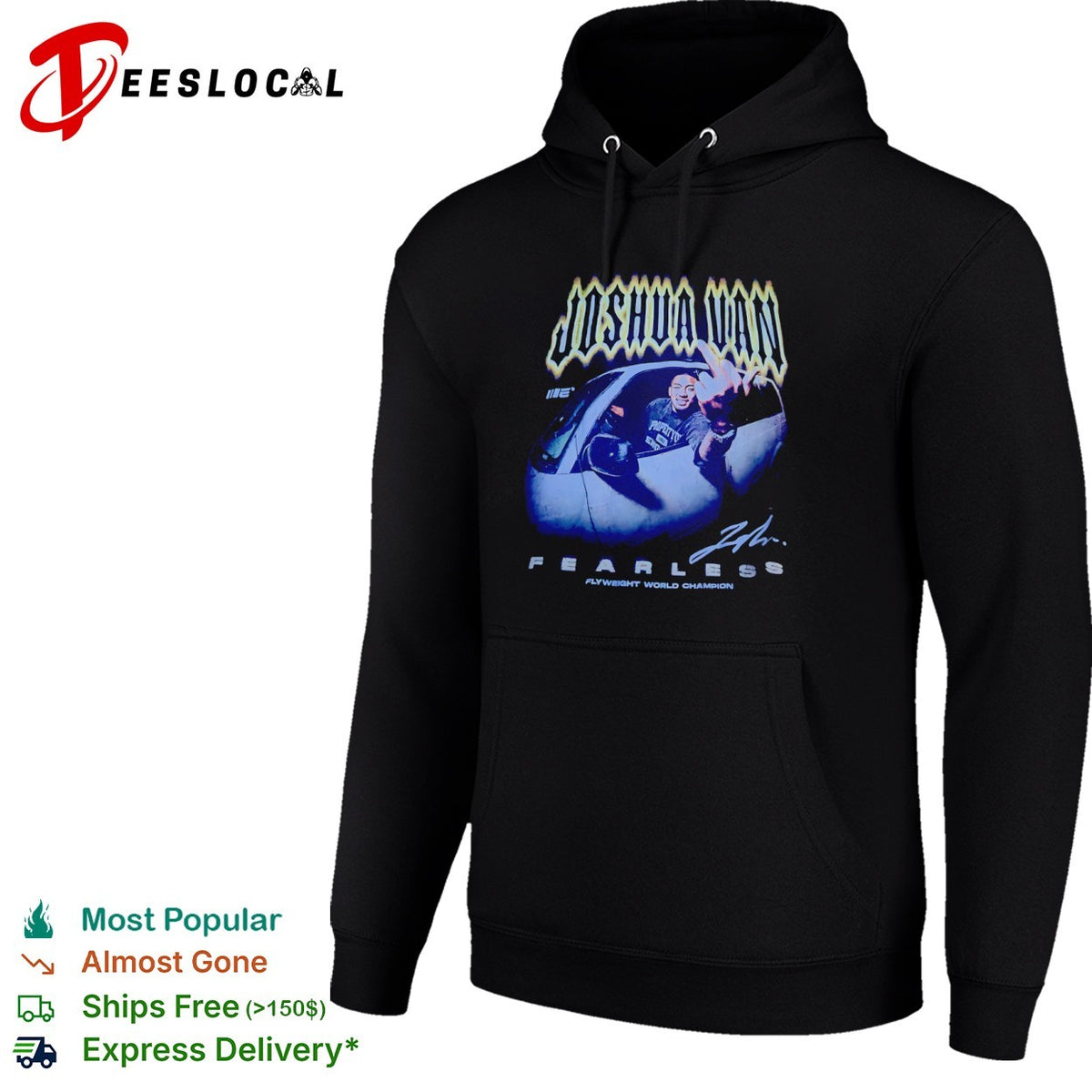 Joshua Van fearless flyweight world champion middle finger shirt