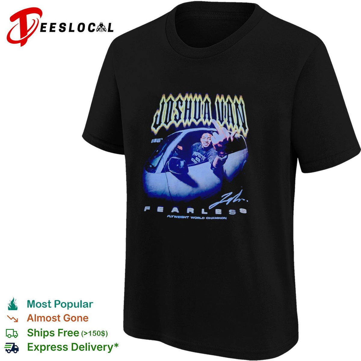 Joshua Van fearless flyweight world champion middle finger shirt