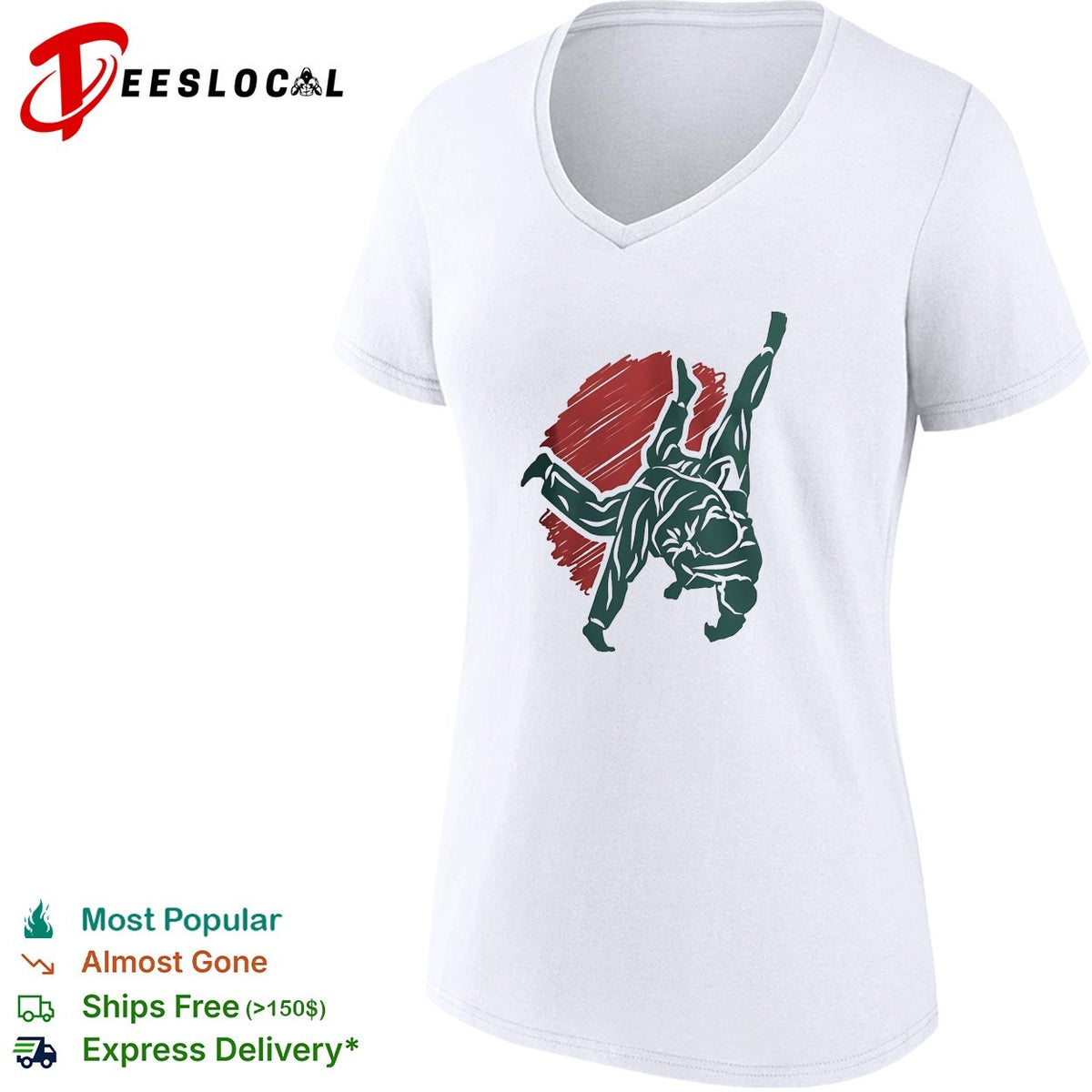 Judo Martial Arts Japanese Rising Sun Design Athletic Competition Martial Arts shirt