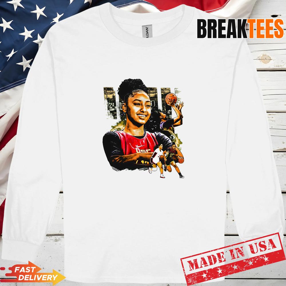 Juju Watkins Basketball Star Vintage Collage Graphic Fan T-Shirt