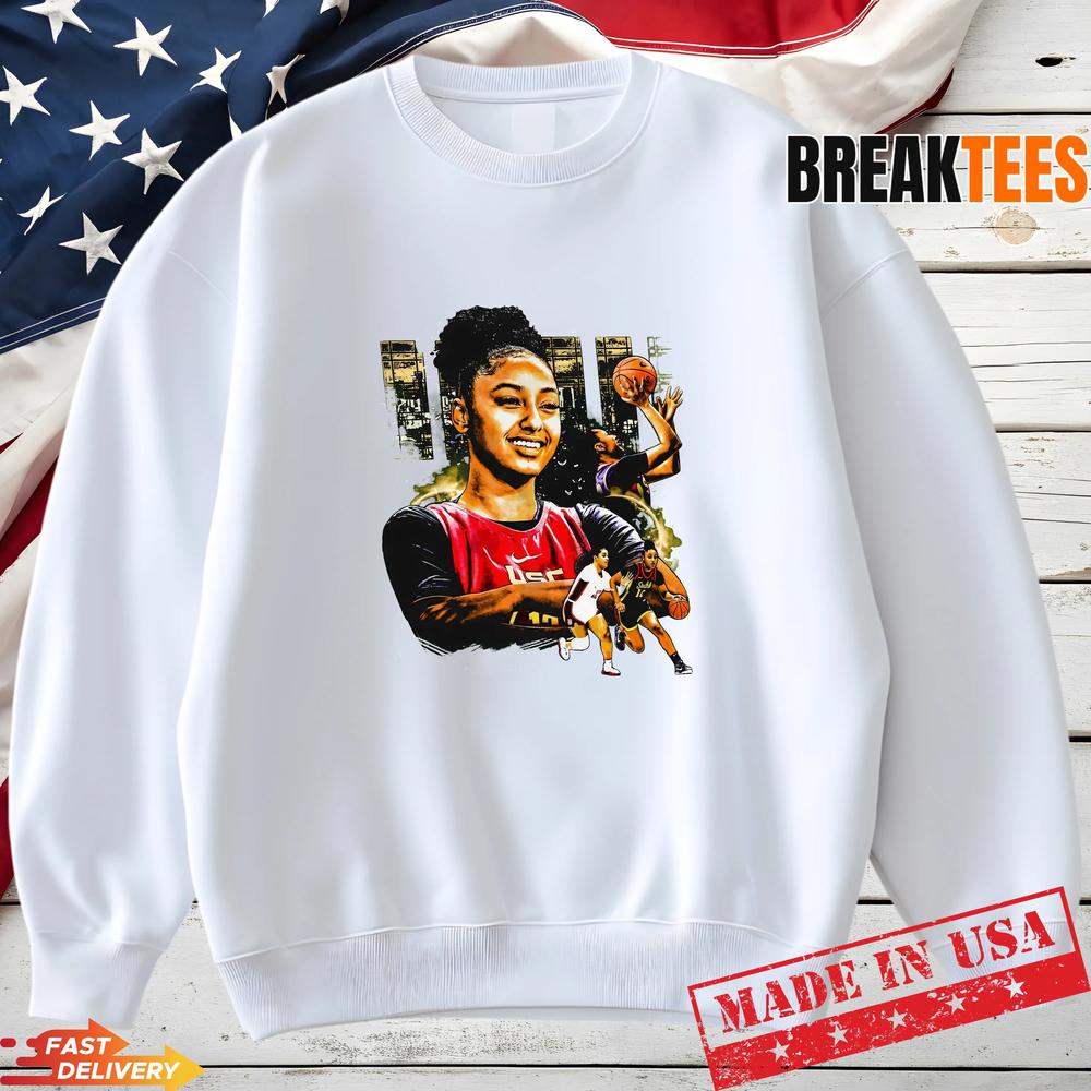 Juju Watkins Basketball Star Vintage Collage Graphic Fan T-Shirt