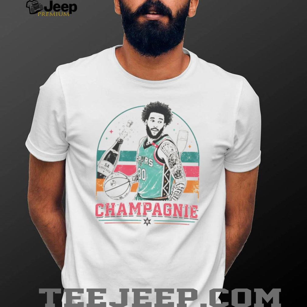 Julian Champagnie San Antonio Spurs Vintage Style Basketball T Shirt