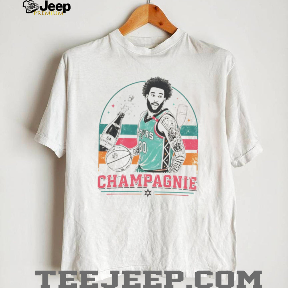 Julian Champagnie San Antonio Spurs Vintage Style Basketball T Shirt