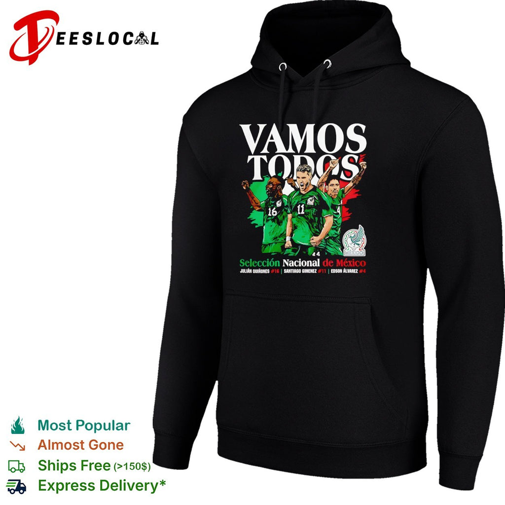 Julián Quiñones Santiago Giménez Edson Álvarez Mexico National Team Vamos Todos shirt