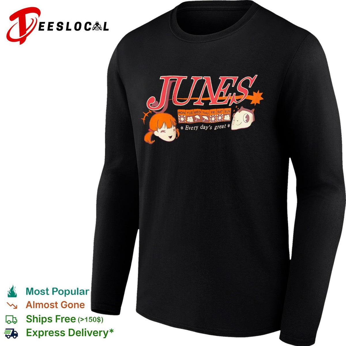 Junes Persona 4 Every days great Nanako Dojima Teddie Anime shirt