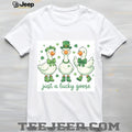 Just a Lucky Goose Trio Cute St. Patrick’s Day Farm Animals T Shirt
