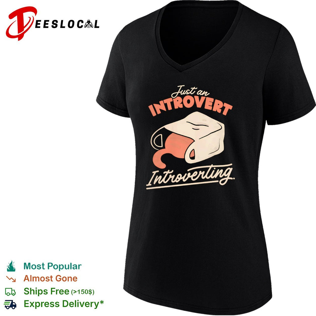 Just an Introvert Introverting Cat in a Bag shirt