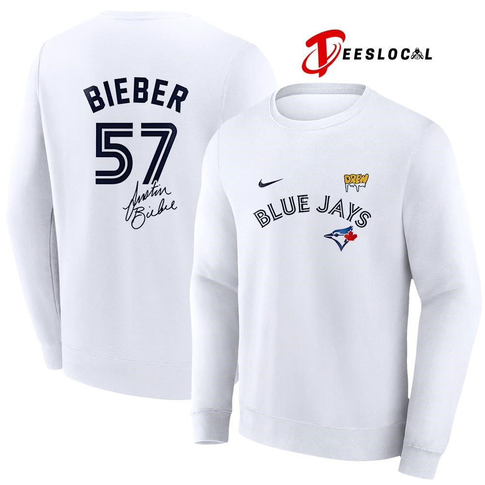 Justin Bieber x Toronto Blue Jays world series signature logo shirt