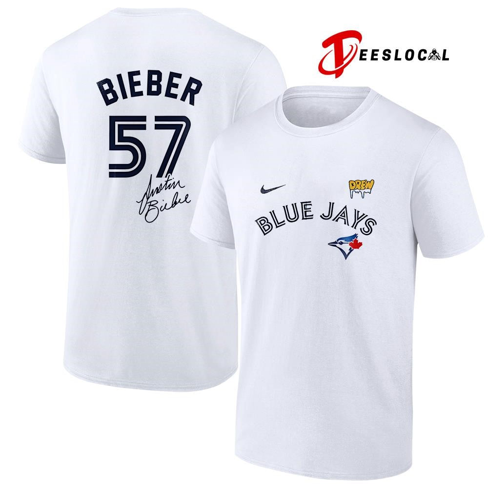 Justin Bieber x Toronto Blue Jays world series signature logo shirt