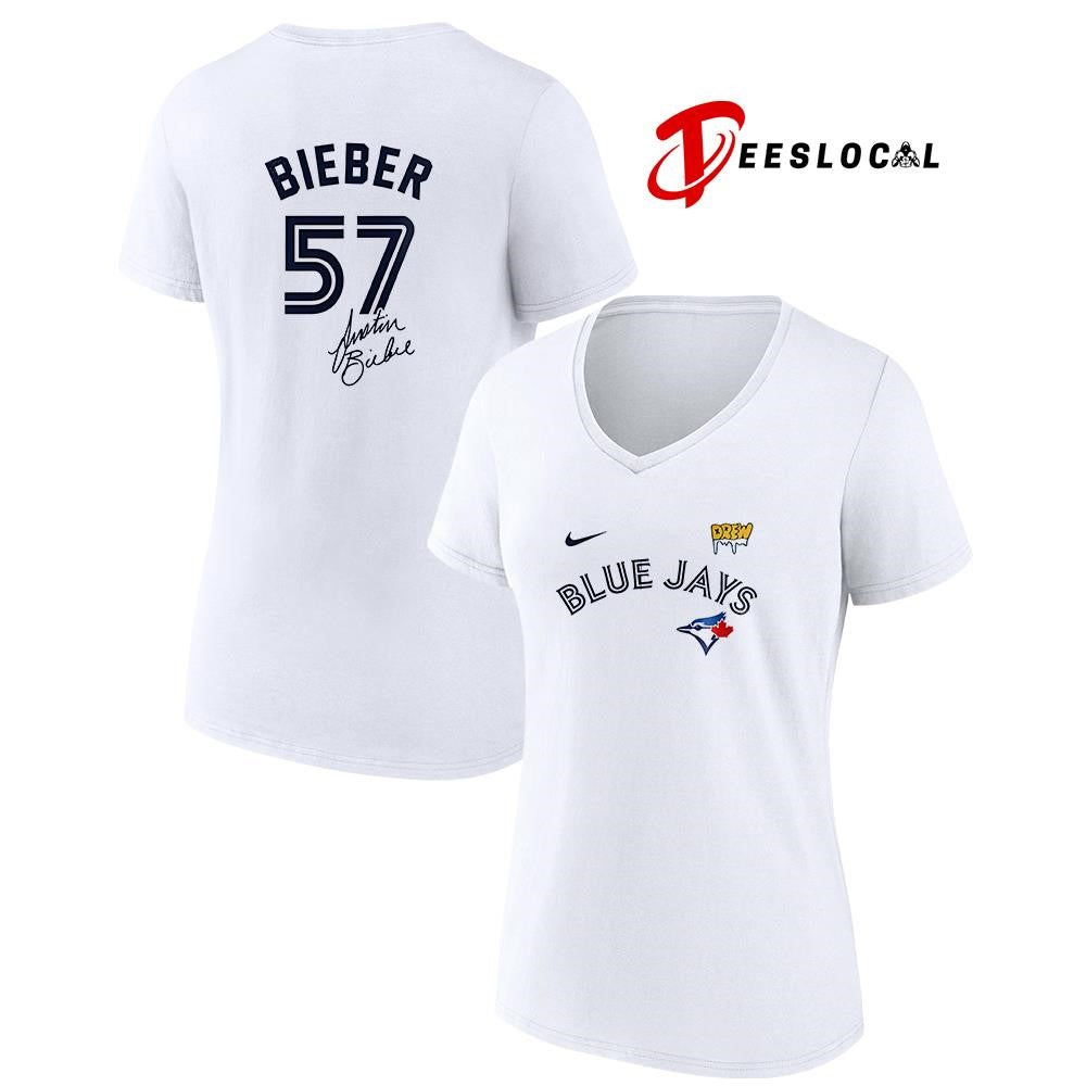 Justin Bieber x Toronto Blue Jays world series signature logo shirt