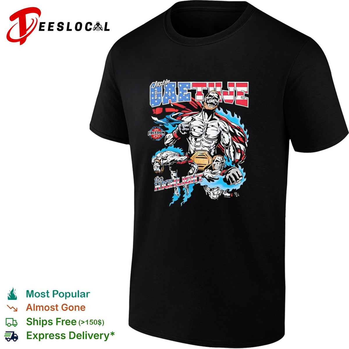 Justin Gaethje UFC Freedom 250 The Highlight shirt