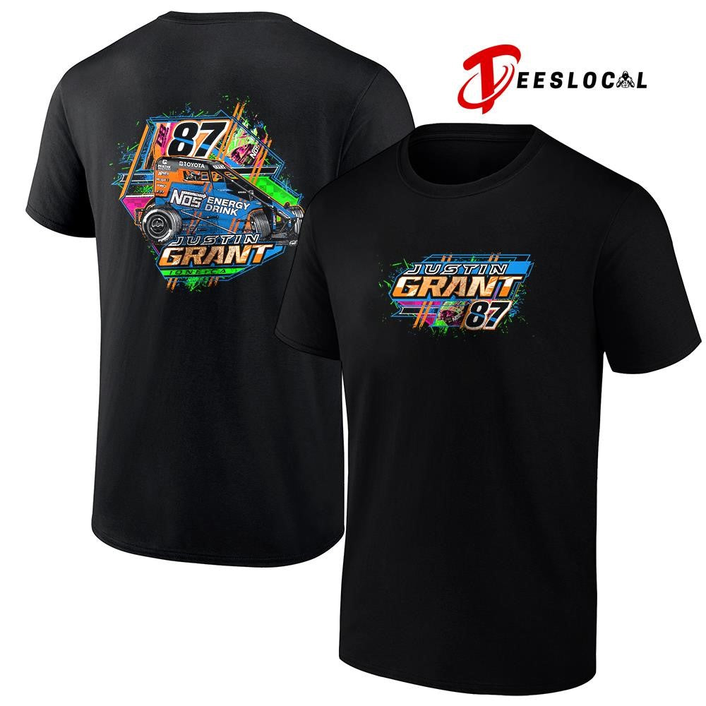 Justin Grant NOS energy drink car racing shirt