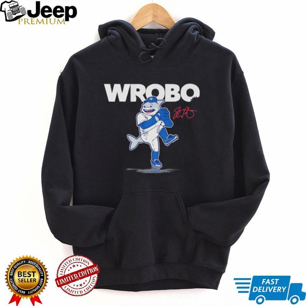 Justin Wrobleski Los Angeles Dodgers Baseball The Shark Wrobo signature shirt