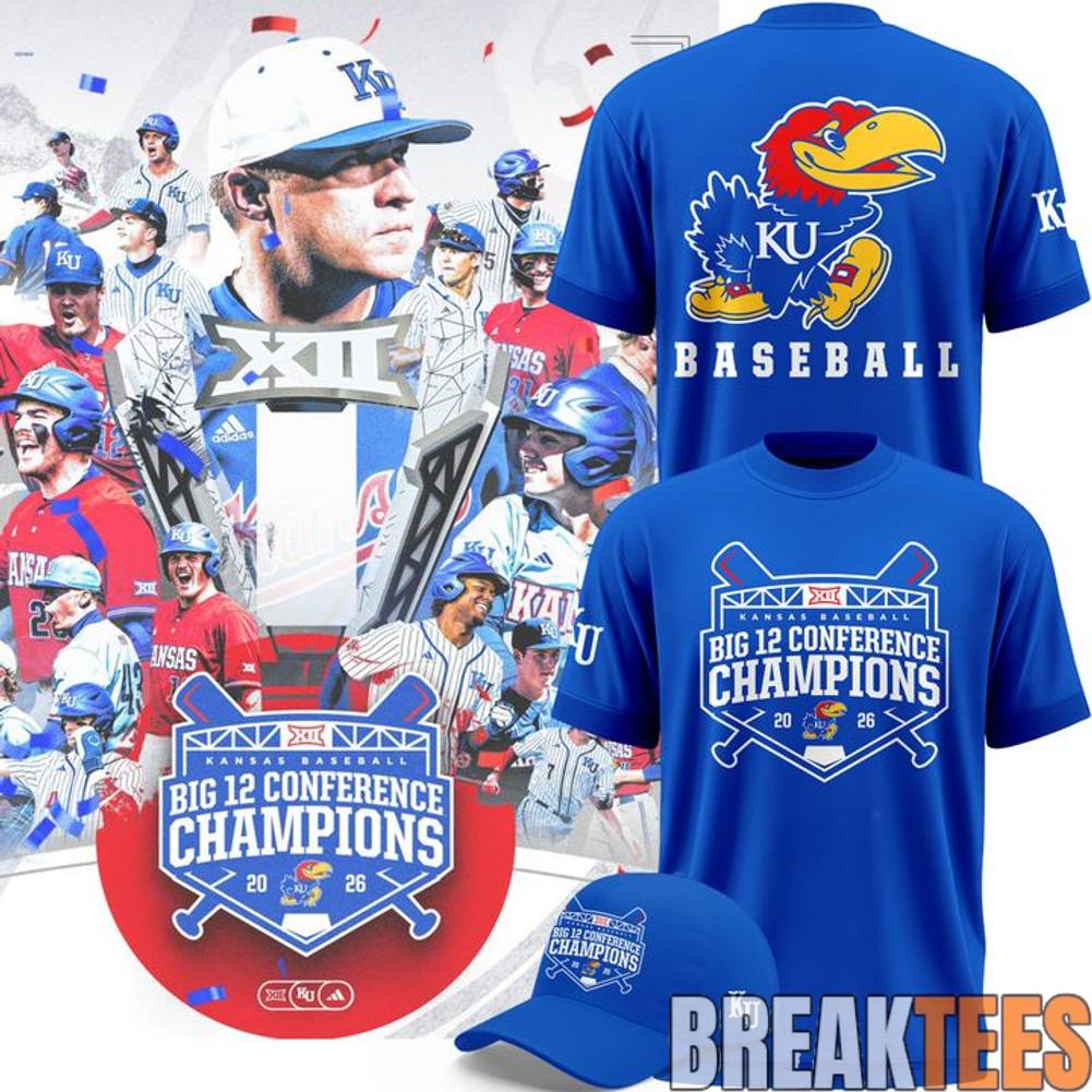 Kansas Baseball Big 12 Champions 2026 Shirt