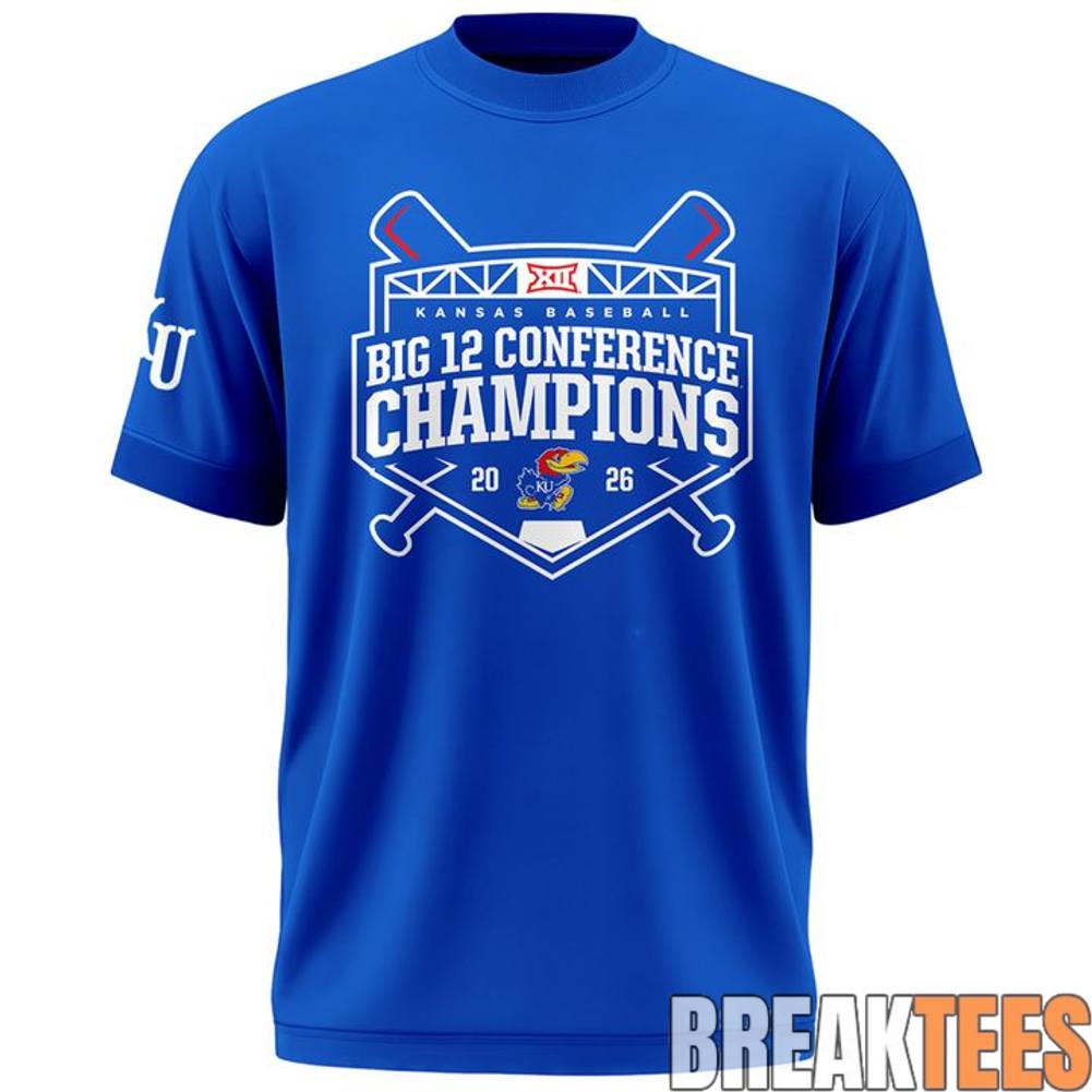 Kansas Baseball Big 12 Champions 2026 Shirt