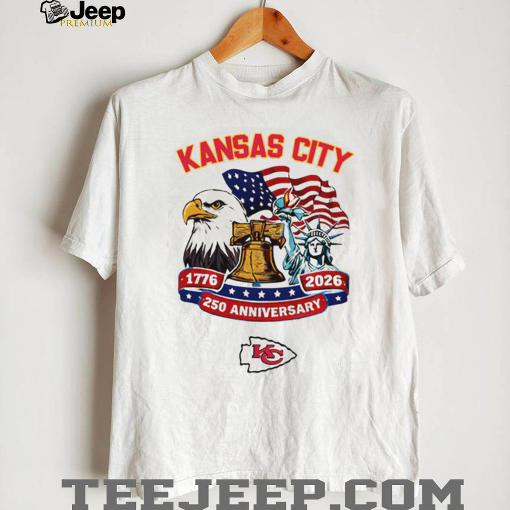 Kansas City Chiefs 250th Anniversary 1776 2026 Patriotic Statue of Liberty Jersey T Shirt