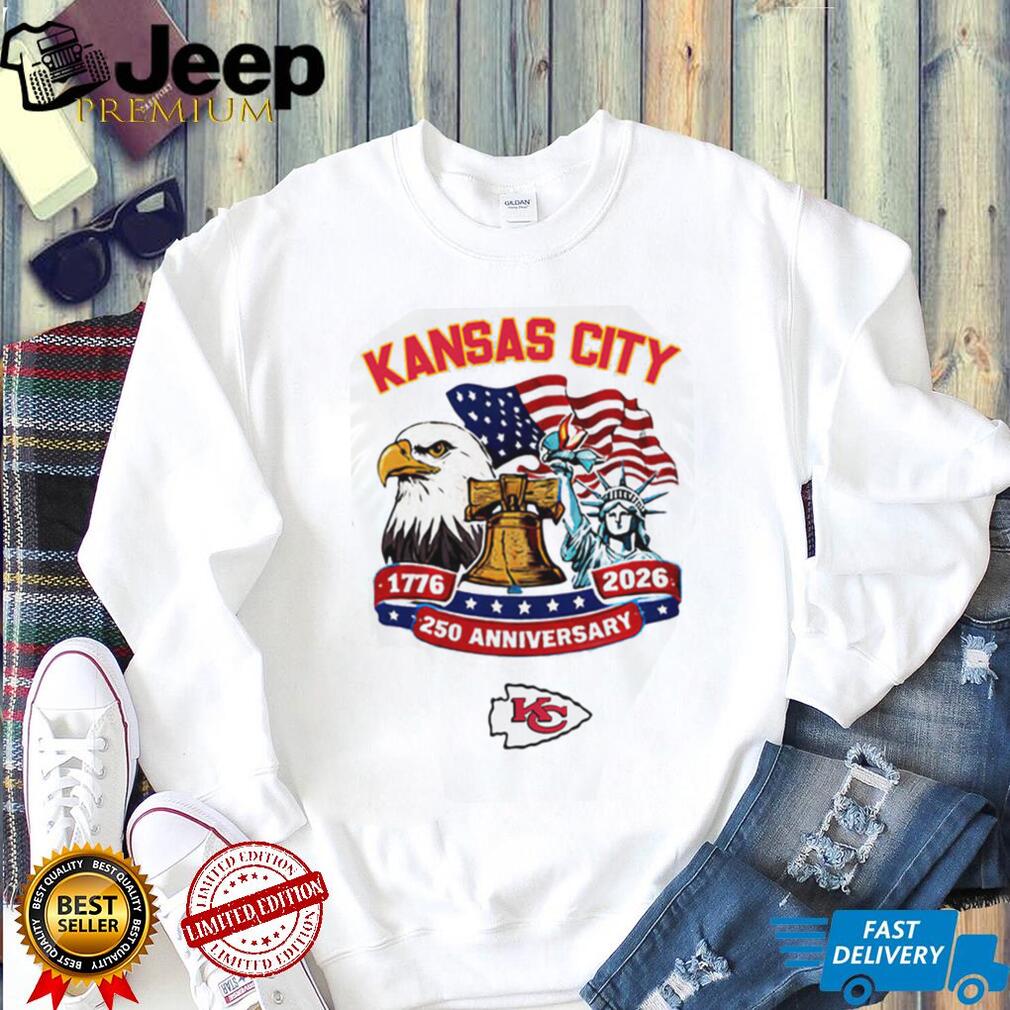 Kansas City Chiefs 250th Anniversary 1776 2026 Patriotic Statue of Liberty Jersey T Shirt