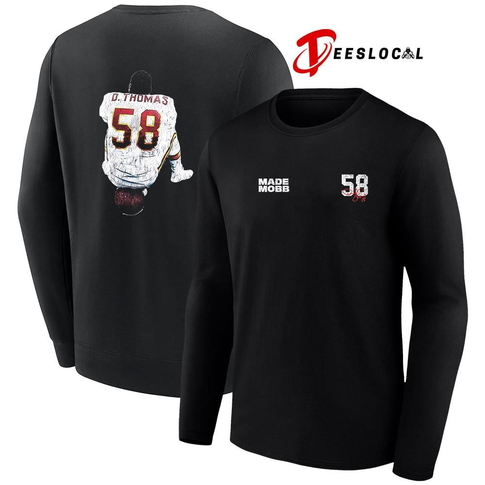 Kansas City Chiefs Derrick Thomas X MADE MOBB 58 signature graphic shirt