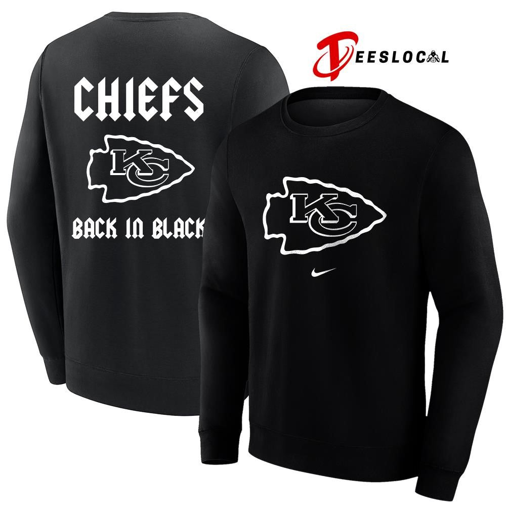 Kansas City Chiefs back in black logo shirt