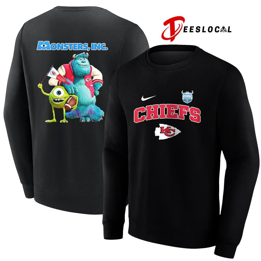 Kansas City Chiefs x Monsters inc cartoon shirt