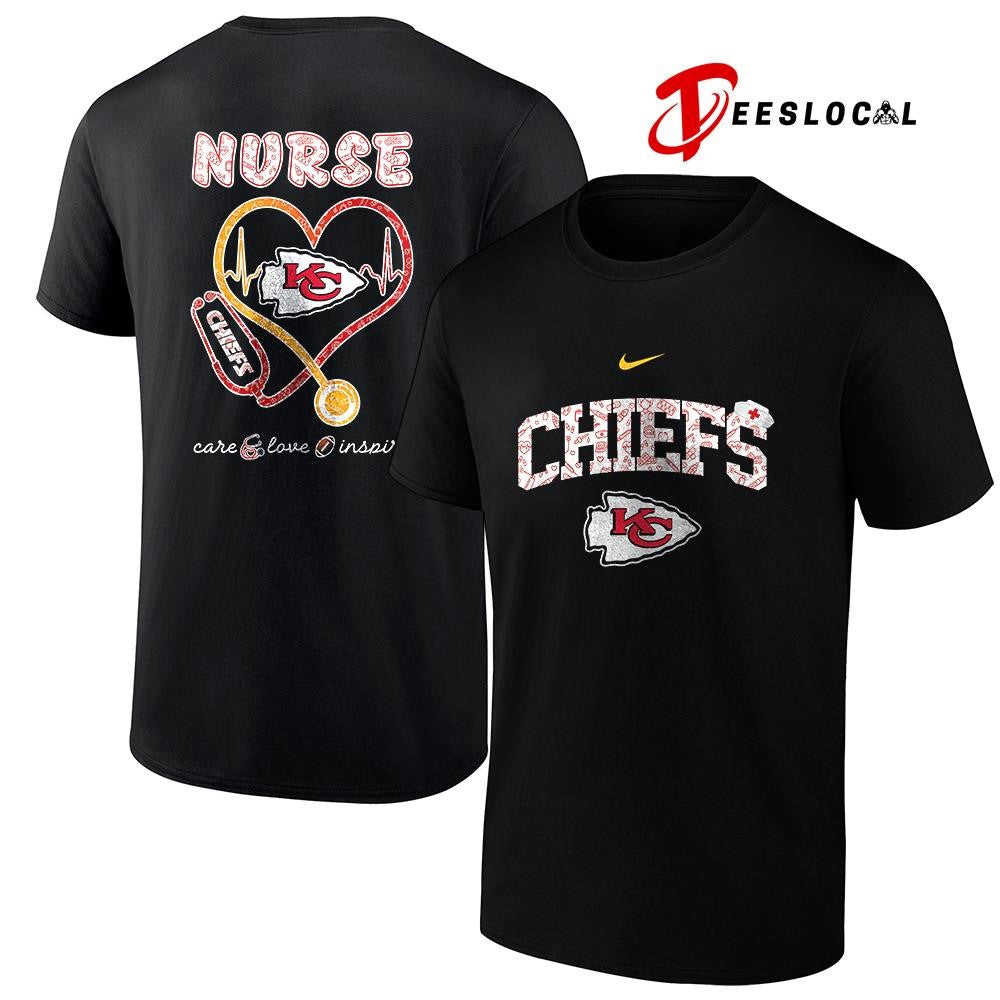 Kansas City Chiefs x Nurse care love inspire logo shirt