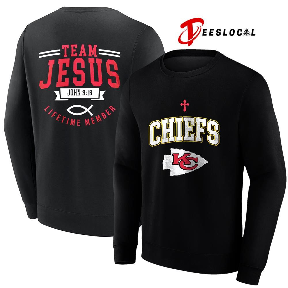 Kansas City Chiefs x team Jesus lifetime member John 3 16 logo shirt