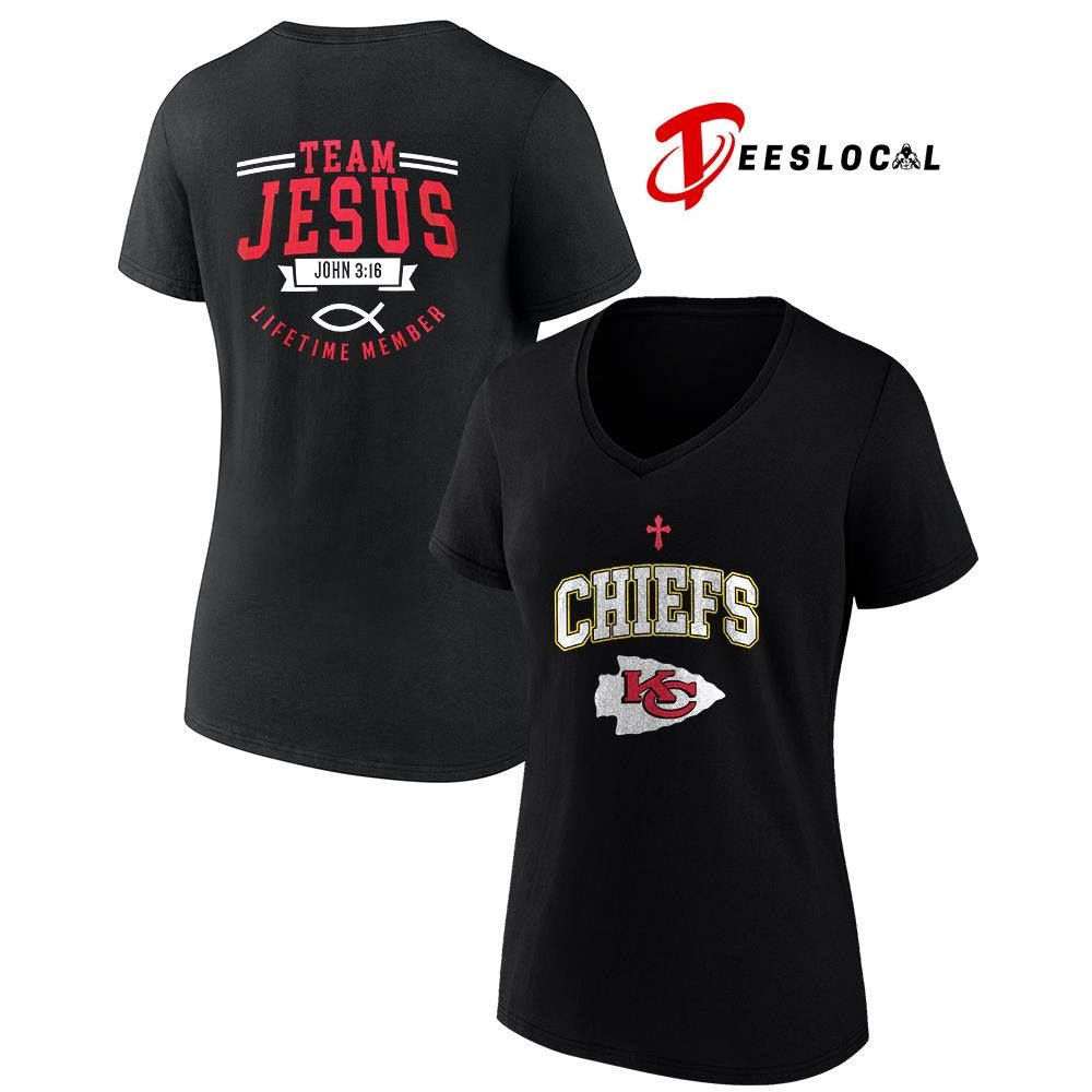 Kansas City Chiefs x team Jesus lifetime member John 3 16 logo shirt