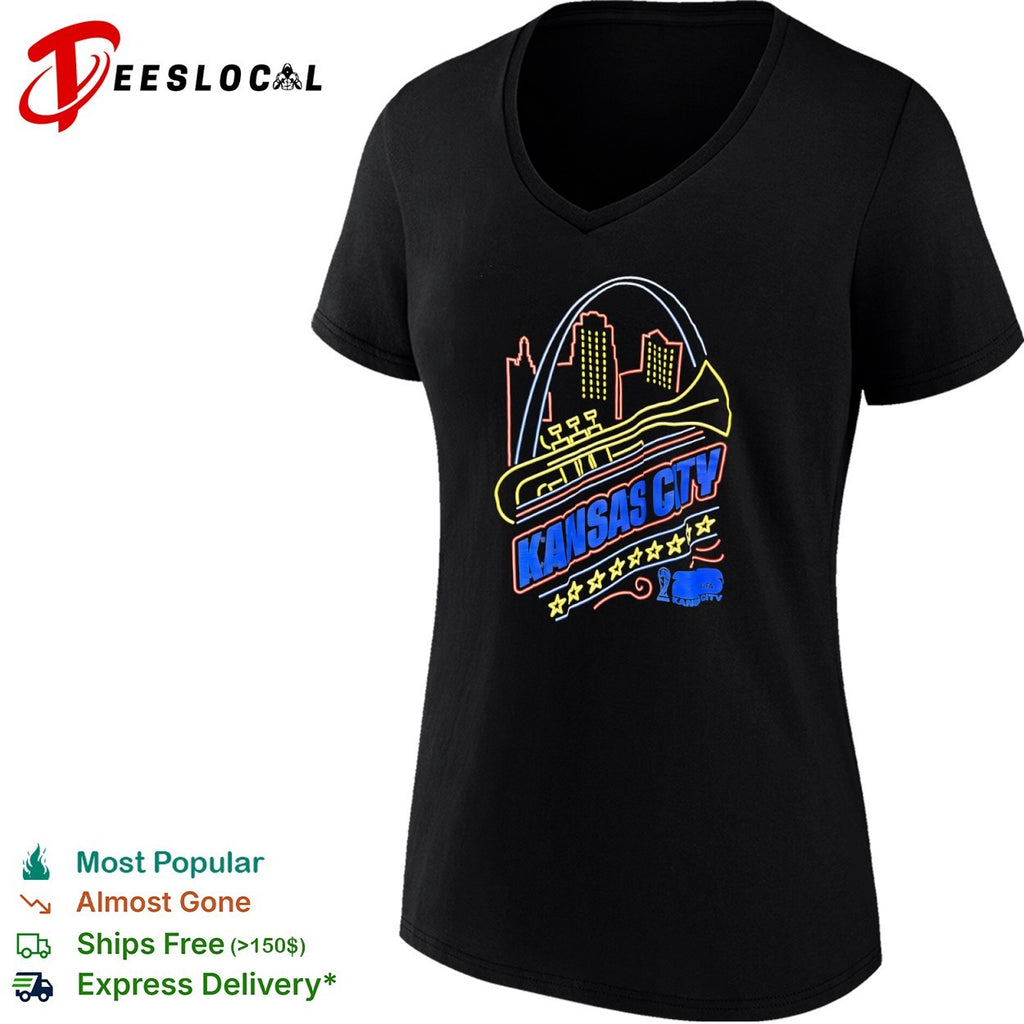 Kansas City FIFA 26 World Cup Gateway Arch Trumpet Skyline shirt