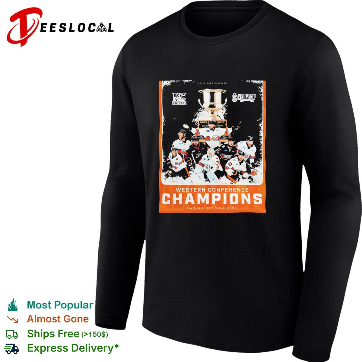 Kansas City Mavericks Western Conference Champions Kelly Cup Playoffs hockey shirt
