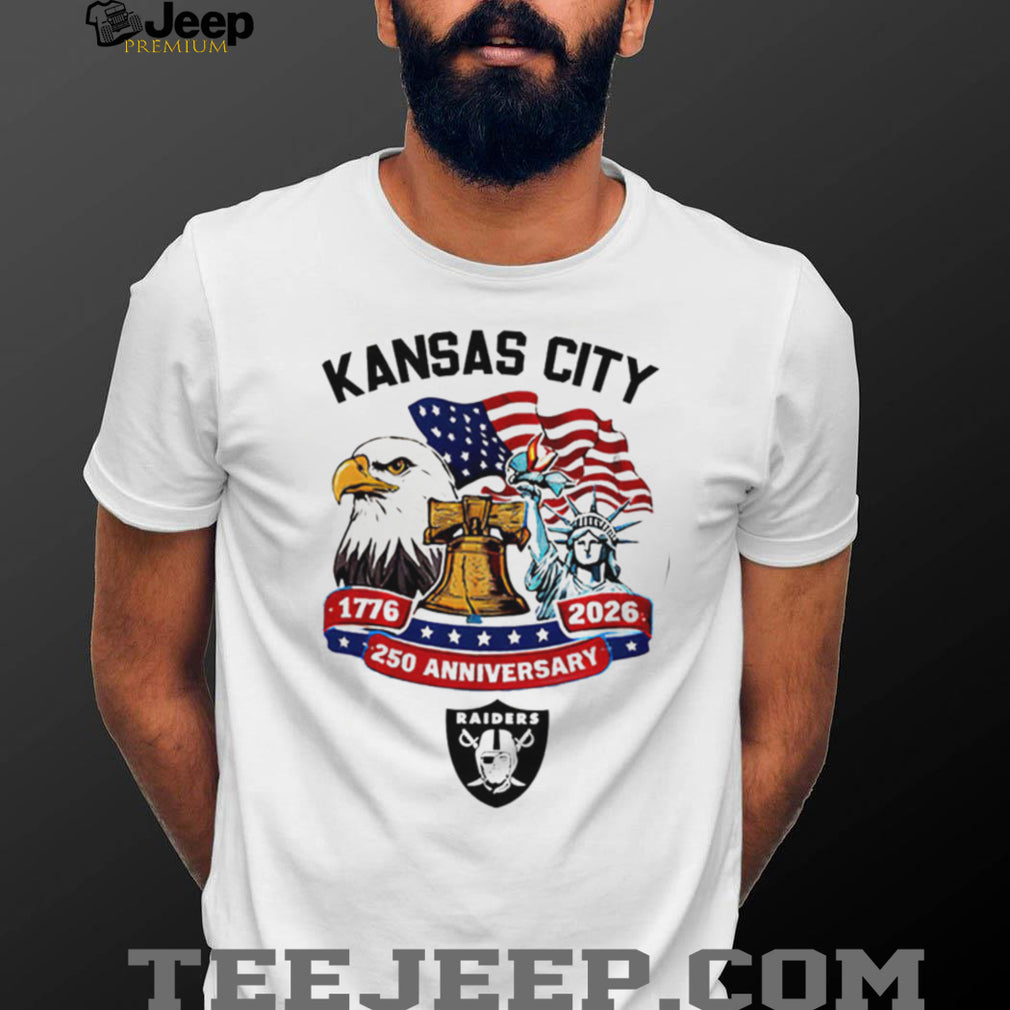Kansas City Raiders 250th Anniversary 1776 2026 Liberty Bell Custom Jersey T Shirt