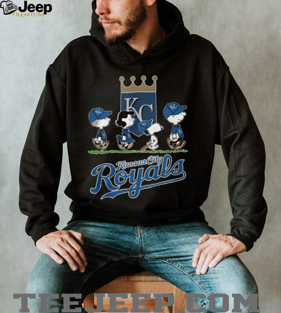 Kansas City Royals Peanuts Characters Baseball Shirt