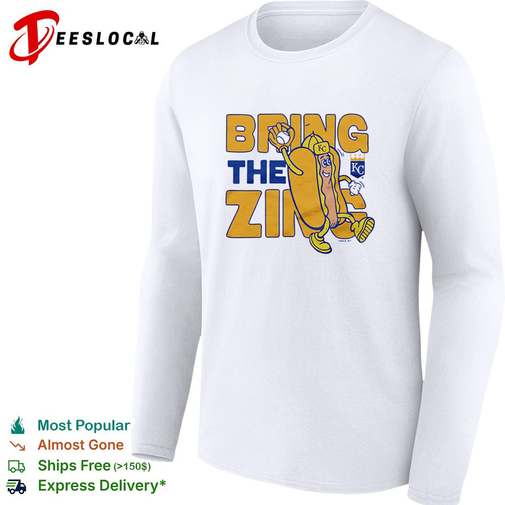 Kansas City Royals bring the zing hot dog KC shirt
