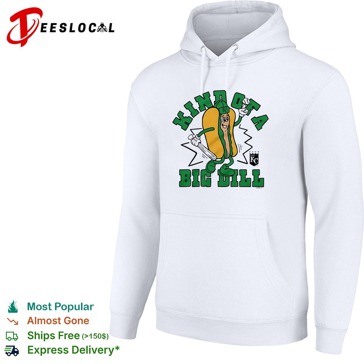 Kansas City Royals kind of a big dill hot dog KC shirt