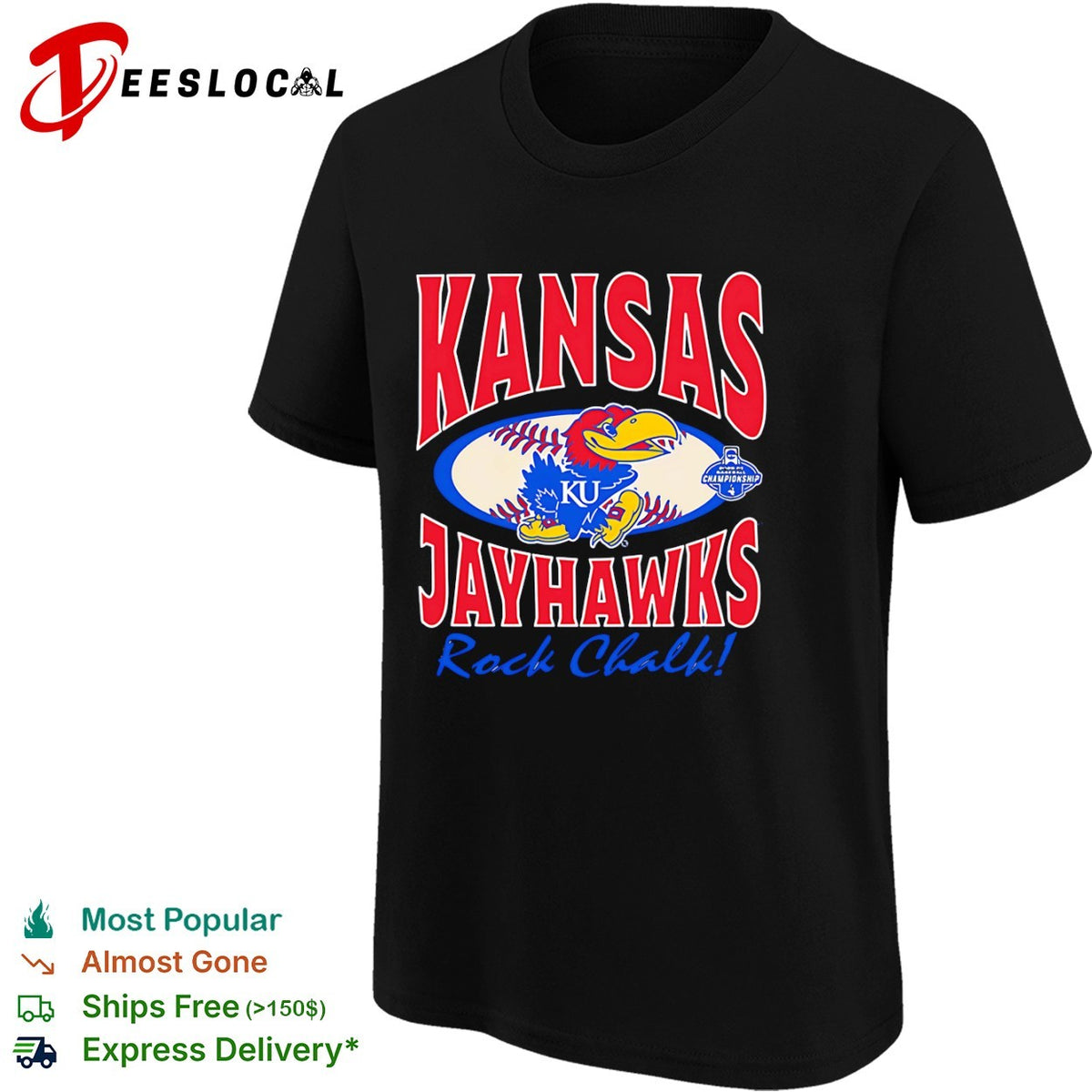 Kansas Jayhawks 2006 Baseball Championship Rock Chalk KU Jayhawk NCAA shirt