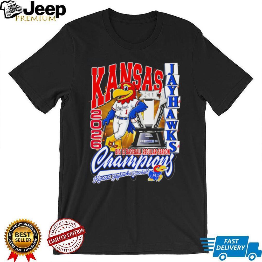 Kansas Jayhawks 2026 Big 12 Baseball Champions T Shirt