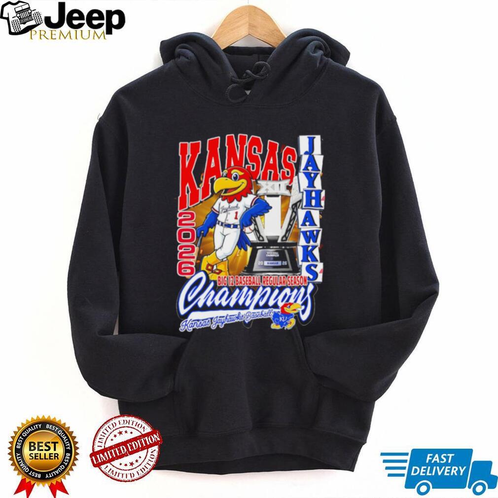 Kansas Jayhawks 2026 Big 12 Baseball Champions T Shirt